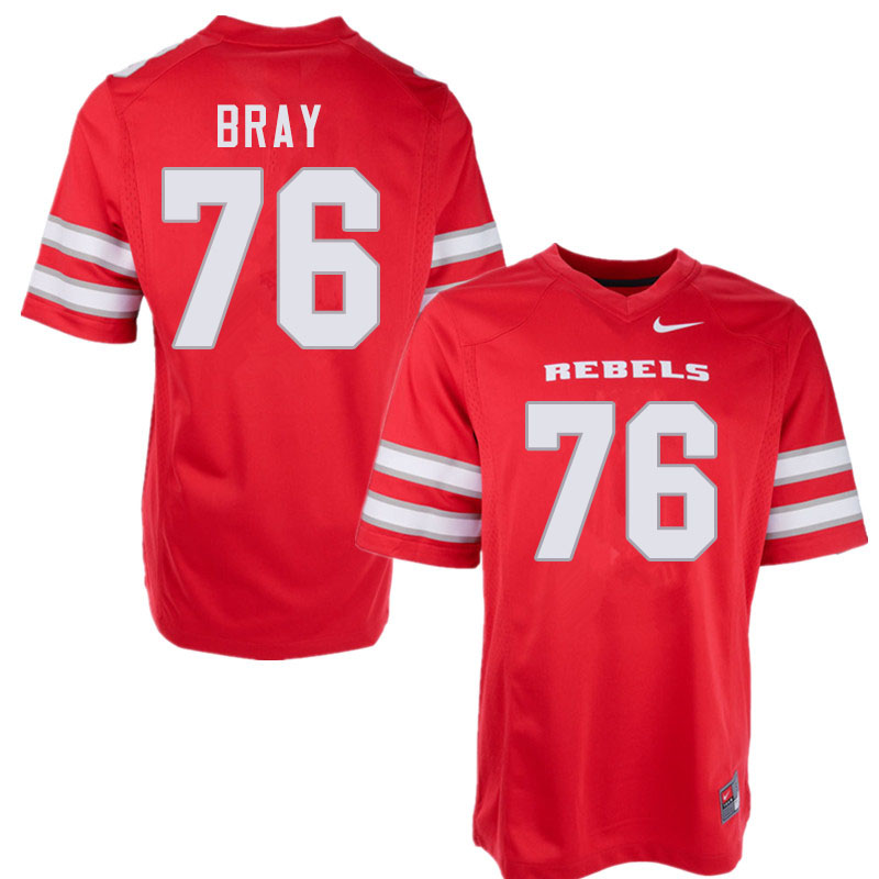 Men #76 Michael Bray UNLV Rebels College Football Jerseys Sale-Red
